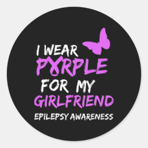 Adesivo Redondo Sensibilização Epilepsia Eu Visto Roxo Para Minha