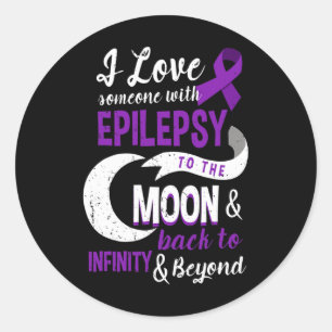 Adesivo Redondo Sensibilização Epilepsia - Filho Amor Filha Pai Mã
