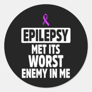 Adesivo Redondo Sensibilização Epilepsia Inimigo Guerreiro Epilépt