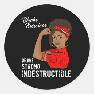 Adesivo Redondo Sensibilização Indestrutível dos Guerreiros Sobrev