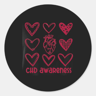 Adesivo Redondo Sensibilização Infantil Doença Anatômica Cardíaca 