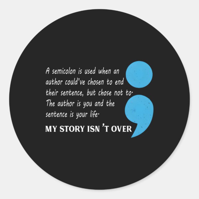 Adesivo Redondo Sensibilização para a Depressão Suicida (Frente)