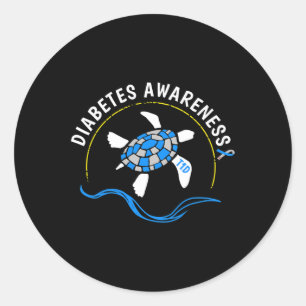 Adesivo Redondo Sensibilização para a Diabetes do Tipo 1 das Tarta