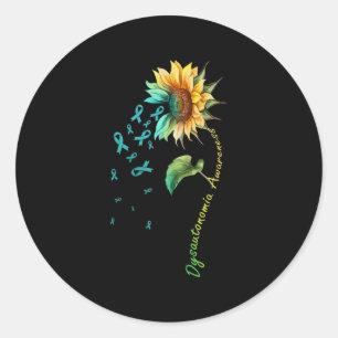 Adesivo Redondo Sensibilização para a disautonomia Camisa de giras