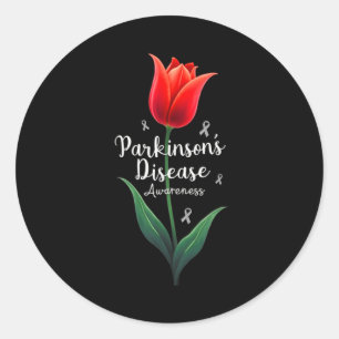 Adesivo Redondo Sensibilização para a Doença de Parkinson Tulip ab