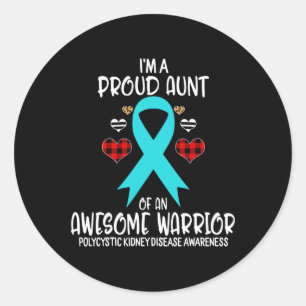 Adesivo Redondo Sensibilização para a Doença Renal Policial Sou um