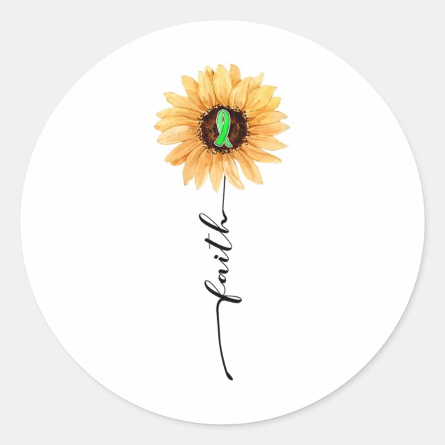 Adesivo Redondo Sensibilização para a Doença Renal Verde da Fé (Frente)