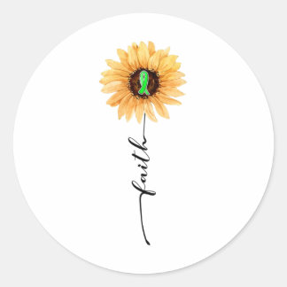 Adesivo Redondo Sensibilização para a Doença Renal Verde da Fé