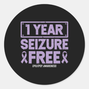 Adesivo Redondo Sensibilização para a Epilepsia 1 ano Convulsões F