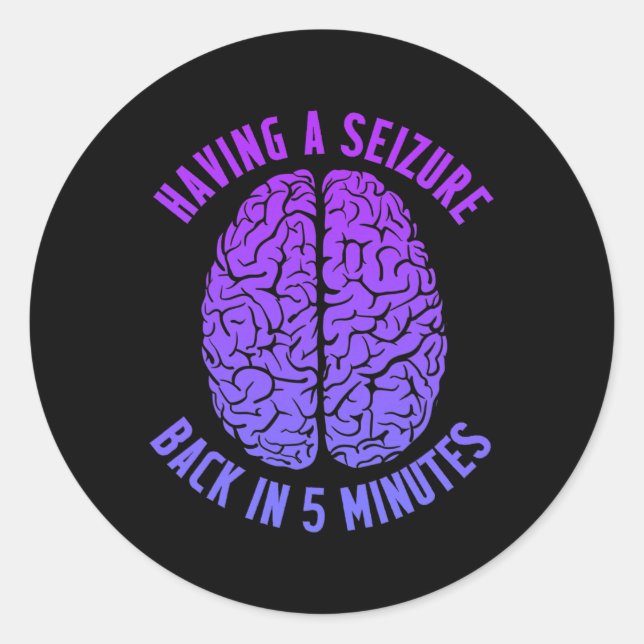 Adesivo Redondo Sensibilização para a epilepsia com ataques epilép (Frente)