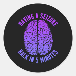 Adesivo Redondo Sensibilização para a epilepsia com ataques epilép