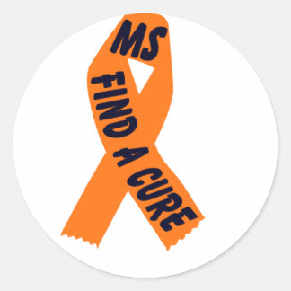 Adesivo Redondo Sensibilização para a faixa laranja, Sticker