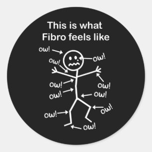 Adesivo Redondo Sensibilização para a fibromialgia - É isto que o