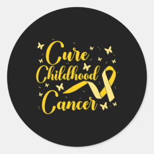 Adesivo Redondo Sensibilização para a infância do Cancer Cancer