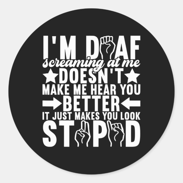 Adesivo Redondo Sensibilização para a linguagem gestual 11 (Frente)