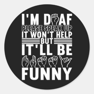 Adesivo Redondo Sensibilização para a linguagem gestual 13