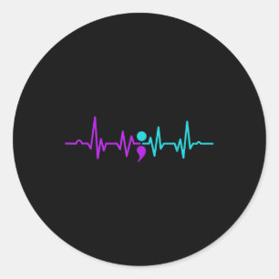 Adesivo Redondo Sensibilização para a Prevenção ao Suicídio com Ba