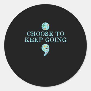 Adesivo Redondo Sensibilização para a Prevenção ao Suicídio d