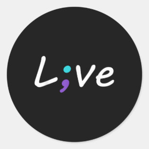 Adesivo Redondo Sensibilização para a Prevenção ao Suicídio em Sem