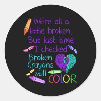 Adesivo Redondo Sensibilização para a prevenção do suicídio Ainda 