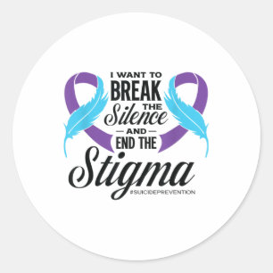 Adesivo Redondo Sensibilização para a prevenção do suicídio Mês 98