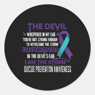 Adesivo Redondo Sensibilização Para A Prevenção Do Suicídio Sou O 