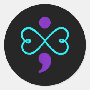 Adesivo Redondo Sensibilização para a prevenção do suicídio T Shir