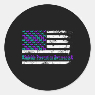 Adesivo Redondo Sensibilização Para A Prevenção Do Suicídio Usa Ba
