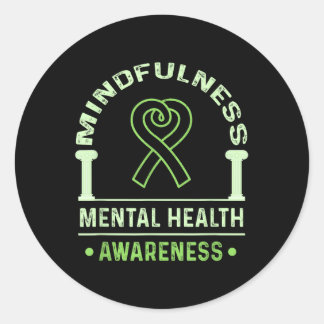 Adesivo Redondo Sensibilização para a Saúde Mental do Funcionário 
