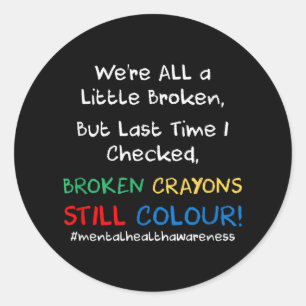 Adesivo Redondo Sensibilização Para A Saúde Mental Prevenção Ao Su