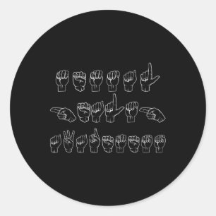 Adesivo Redondo Sensibilização para a saúde mental - Sinal de ASL