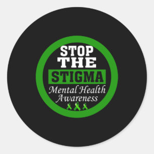 Adesivo Redondo Sensibilização Para A Saúde Parem A Fita Verde Est