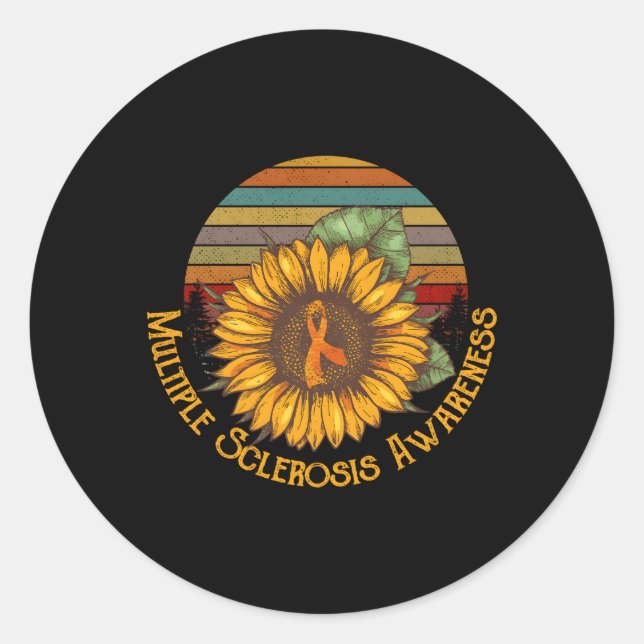 Adesivo Redondo Sensibilização para a Sensibilização para a Escler (Frente)