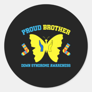 Adesivo Redondo Sensibilização para a Síndrome de Brother Down