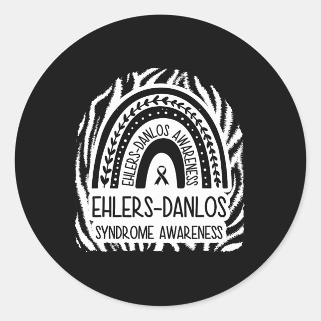Adesivo Redondo Sensibilização para a síndrome de Ehlers Danlos (Frente)