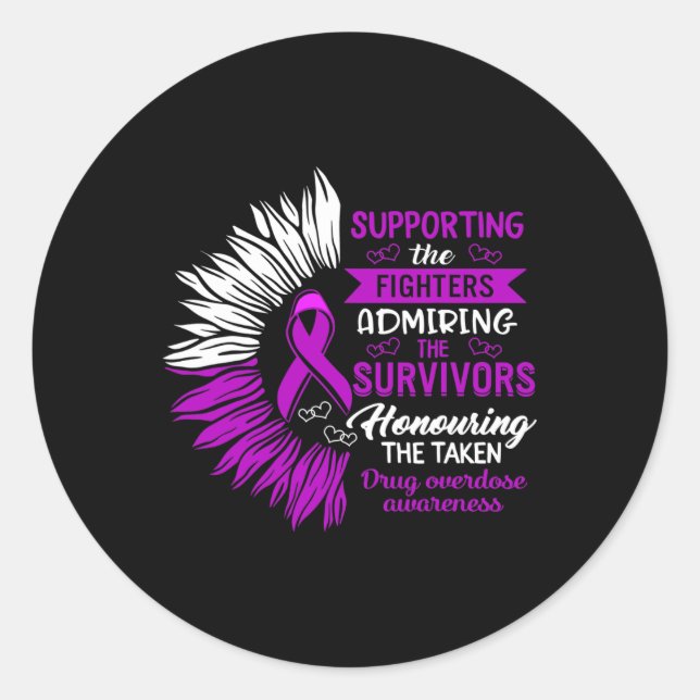 Adesivo Redondo Sensibilização Para A Sobredosagem De Medicamentos (Frente)