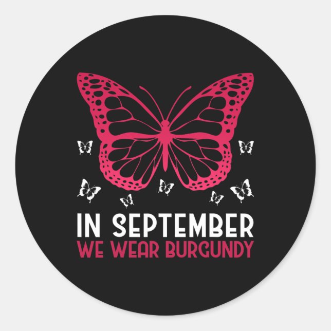 Adesivo Redondo Sensibilização para Múltiplos Mielomas Em Setembro (Frente)