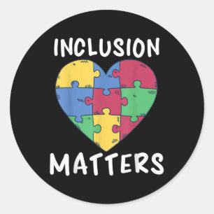 Adesivo Redondo Sensibilização Para O Autismo, Inclusão S _1