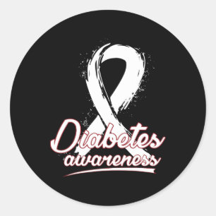 Adesivo Redondo Sensibilização para o Cancer da Diabetes