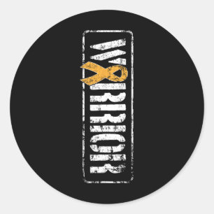 Adesivo Redondo Sensibilização para o Cancer da Leucemia - Guerrei