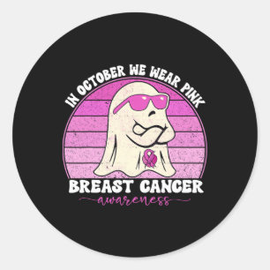 Adesivo Redondo Sensibilização para o Cancer da Mama de Groovy Ves