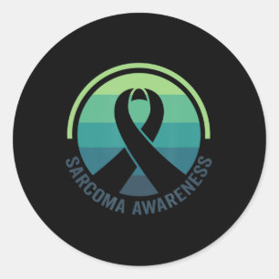 Adesivo Redondo Sensibilização para o Cancer Sarcoma
