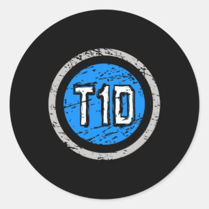 Adesivo Redondo Sensibilização para o Emblema do Super Herói do T1