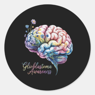 Adesivo Redondo Sensibilização para o Glioblastoma Cancer cerebral
