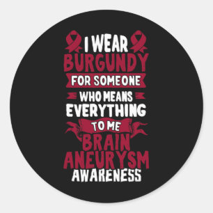 Adesivo Redondo Sensibilização para o neurismo cerebral - Faixa da