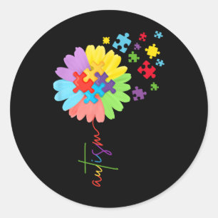 Adesivo Redondo Sensibilização para o uso do Quebra-cabeça de gira