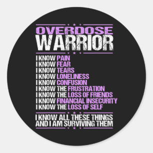Adesivo Redondo Sensibilização Para Sobredosagem Eu Conheço Sobrev