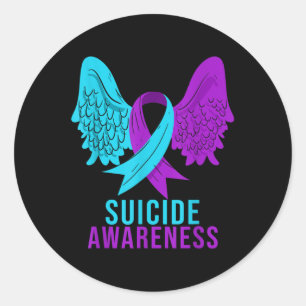 Adesivo Redondo Sensibilização Suicida Fita Depressão Mental