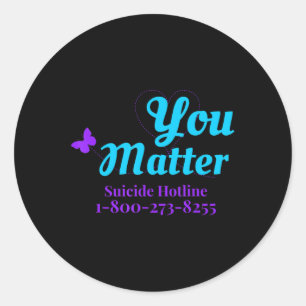 Adesivo Redondo Sensibilização Suicida Para As Mulheres Você Impor