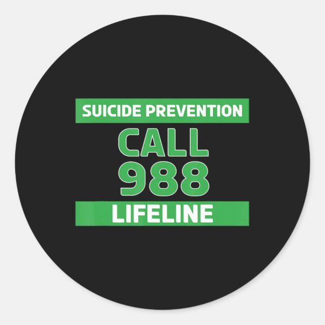 Adesivo Redondo Sensibilização Suicida - Prevenção Linha de Vida 9 (Frente)